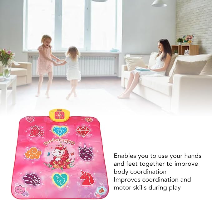 Dance Mat, Electronic Dance Mat Toys PE PP ABS Material Multifunctional Touch Sensitive Dances Pad for Kids Home School Entertainment