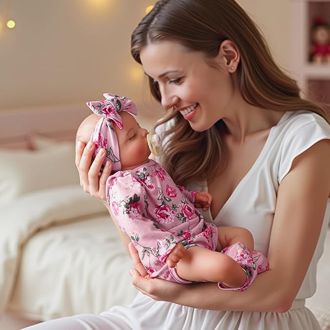BABESIDE Lifelike Reborn Baby Dolls - Sleeping Realistic Newborn Soft Body Real Life Girl Dolls with Accessories Gifts for Kids Age 3 + & Collection, 20 inches