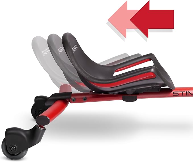 Radio Flyer Stingray Pro, for Ages 3-8, Hands Free, Foot Powered Ride On with 360-degree Caster Wheels, Adjustable Seat with Integrated Handles, Solid Steel Frame, Padded Seat, Kids Ride On Toys