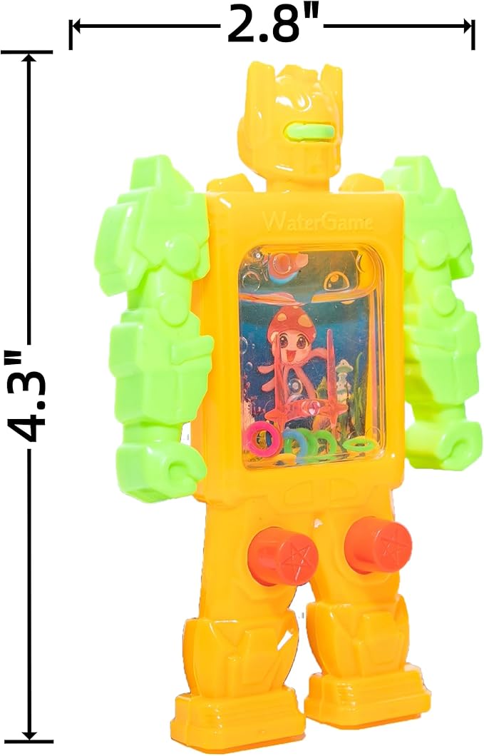 48Pcs Robot Handheld Water Ring Toss Games for Kids Party Favors Goodie Bags Stuffers Return Gifts for Kids Birthday Classroom Prize Box Rewards Bulk, Halloween/Christmas Pinata Filler Toys