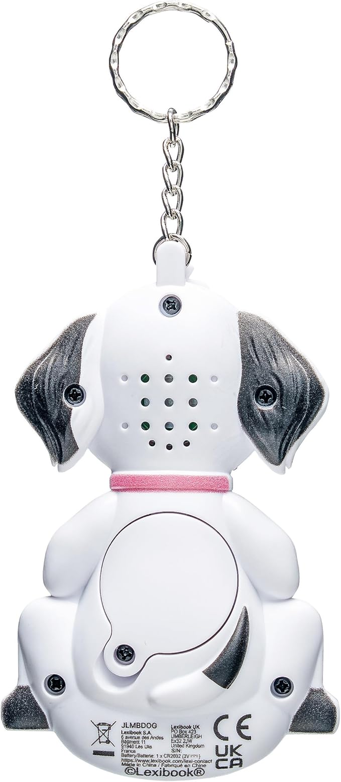 Lexibook, JLMBDOG My Best-E Dog Console with LCD Screen and Keyring - White