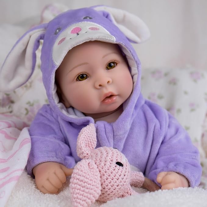 UOFTKIZ Real Life Baby Dolls - 17" Lifelike Baby Dolls, Soft Baby Doll with Open Eyes, Gifts for 3+ Years