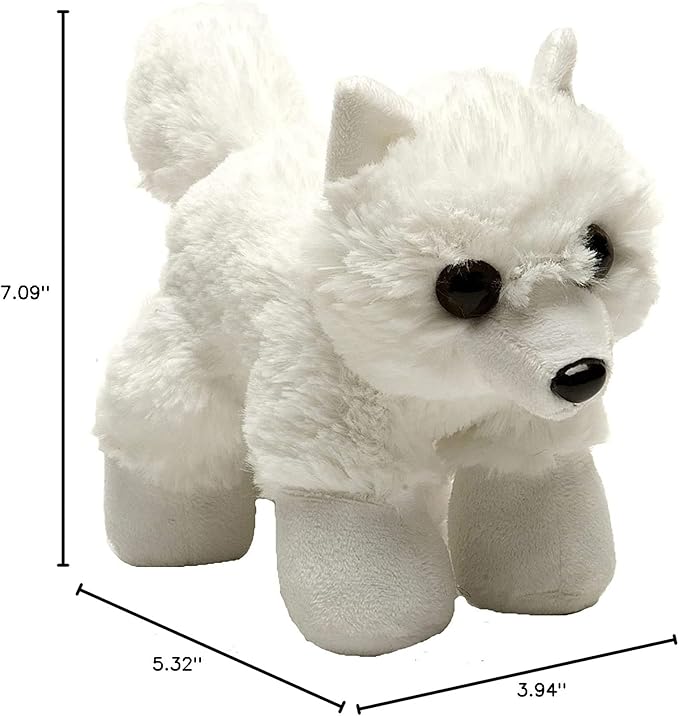 Wild Republic Arctic Fox Plush, Stuffed Animal, Plush Toy, Gifts for Kids, Hug’Ems 7"