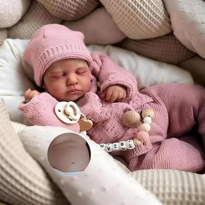 Anano Reborn Baby Dolls Silicone Full Body-20 in Realistic Baby Doll Newborn Girl, Full Silicone Babys Doll Lifelike, Real Life Babys Reborn Dolls Washable with Accessories