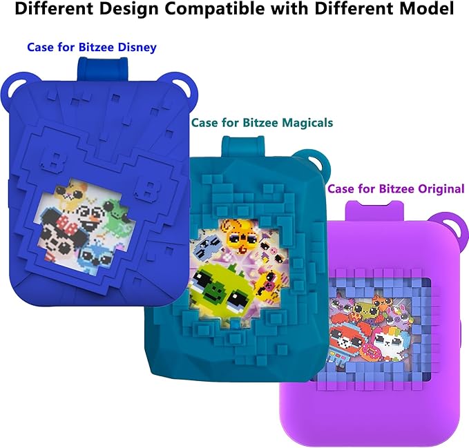 Silicone Case for Bitzee Magicals Interactive Toy Digital Pet, Protective Skin Cover for Bitzee Magicals Virtual Electronic Digital Pet Accessories (Purple)