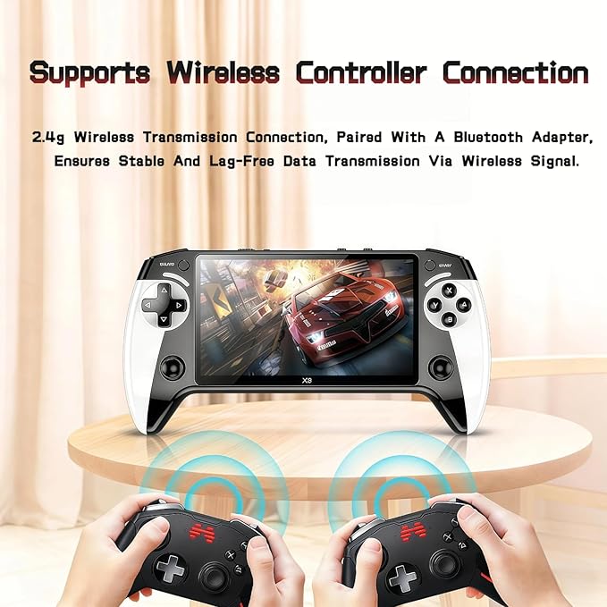 X9 Retro Handheld Game Console,Retro Game Console,5.5-Inch HD IPS Screen, 20,000+ Classic Games, TV Output, Bluetooth Controller, Expandable Storage, 5-Hour Battery Life