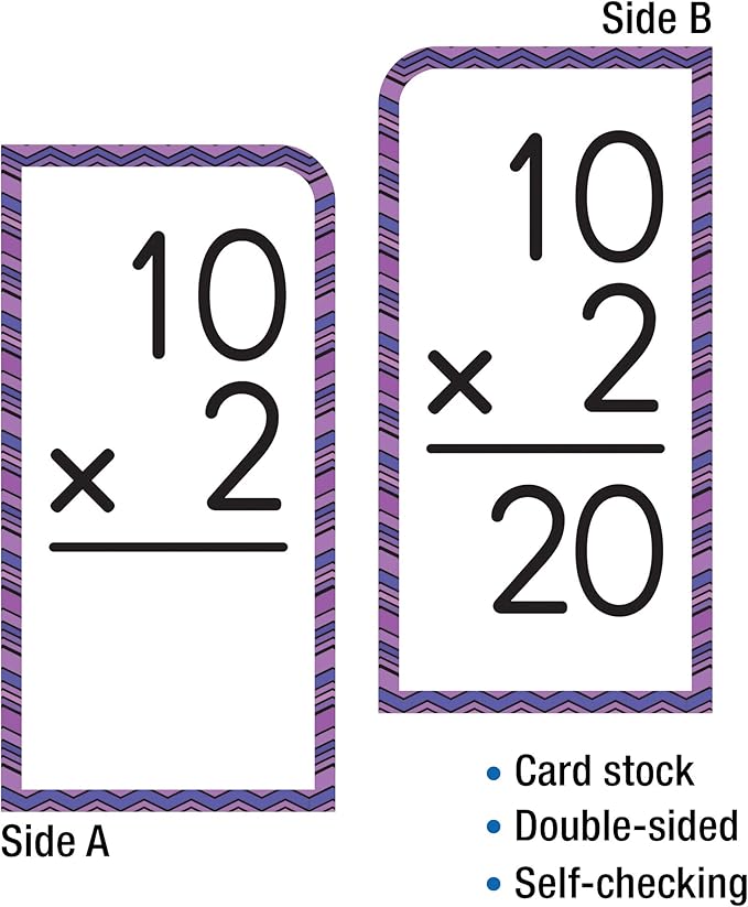 Carson Dellosa 94 Multiplication Flash Cards, Flashcards Covering All Times Table Facts Through 12, Math Games for Kids 8-12, 3rd Grade Mathematics and Up