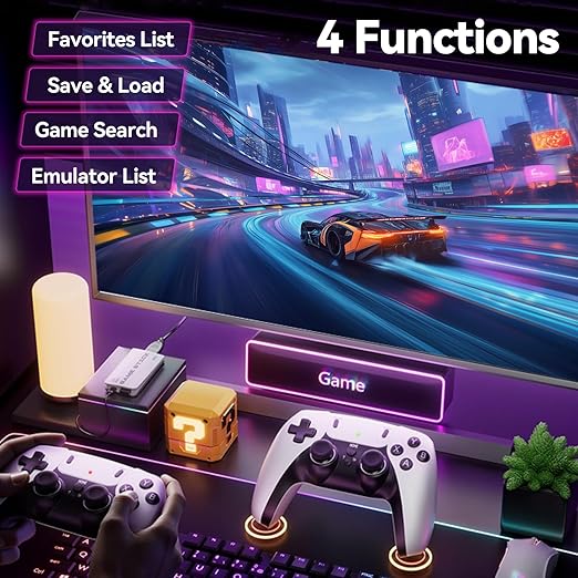 2025 Upgraded Retro Gaming Console, 4K HDMI Video Game Consoles with 40,000+ Games & 23 Emulators, Plug and Play Video Gaming Stick (128G)