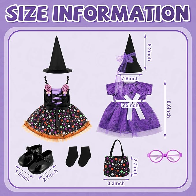 Kajaia 8 Pcs Doll Clothes 18 Inch Doll Clothes and Accessories Dress Flip Flops Hat Outfit Swimsuit Accessories for 18 Inch(Cute)