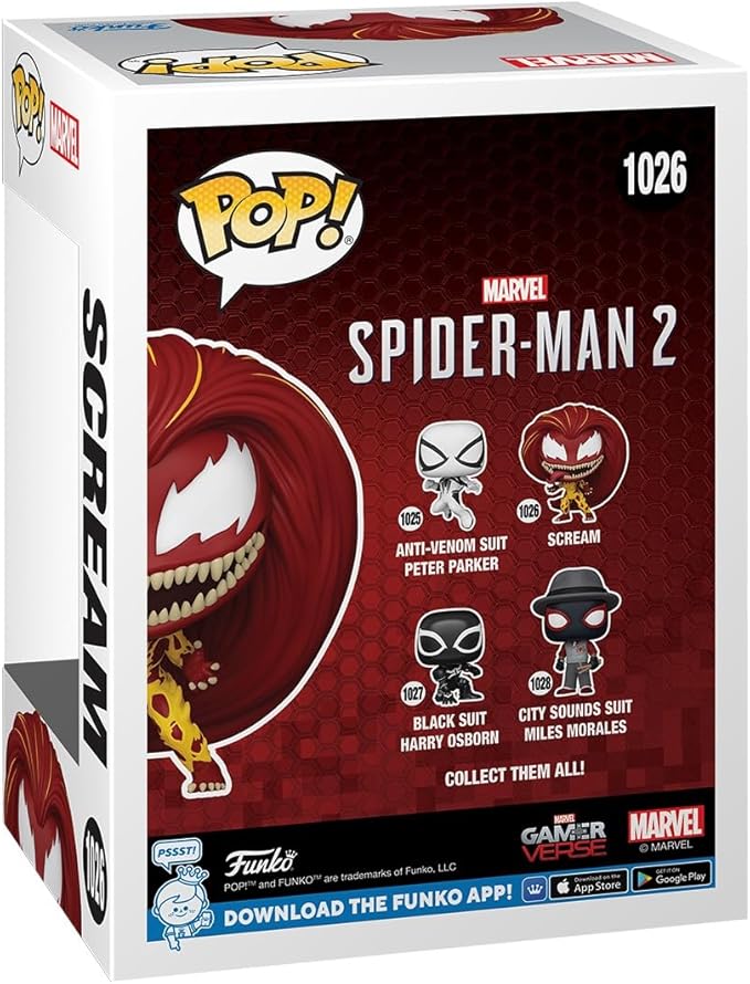 Funko Pop Marvel: Gamerverse - Spider-Man 2: Scream - Spider-Man 2 Video Game - Collectable Vinyl Figure - Gift Idea - Official Merchandise - Toys for Kids & Adults - Video Games Fans