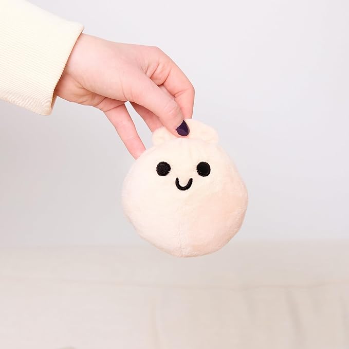 Emotional Support Dumplings by Relatable, Easter Plush Cuddly Stuffed Animals and Toys, Cute Easter Basket Stuffers, Non Candy Easter Gift Basket Ideas, Includes 5 Plushies with Carrying Basket