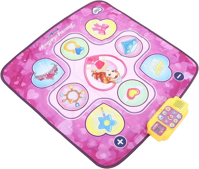 Pilipane Kids Music Dance Mat Foldable Electronic Dancing Pad with Lights and Sound Improve Hand Foot Coordination for Children Indoor Outdoor Play Plastic Polyester Material