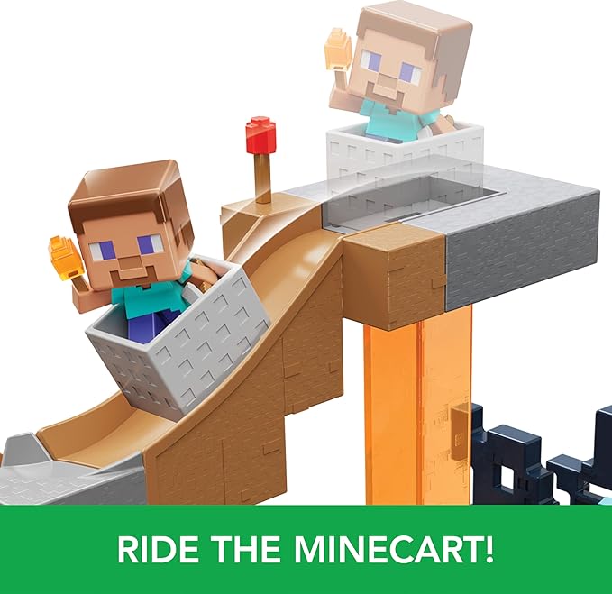 Mattel Minecraft Mini Mode Playset, Rise of the Warden Set with 2 Minis including Steve & Warden Figures & DLC Code