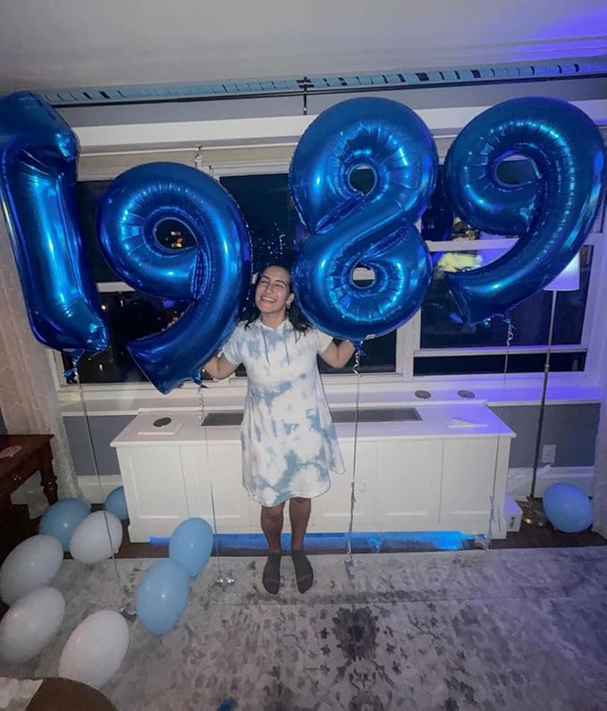 Navy Blue 9 Balloon, Number Balloon 40 Inch, Blue Party Decorations, Giant Birthday Decorations for 9th 19th 29th 90th, Number 9 Balloon