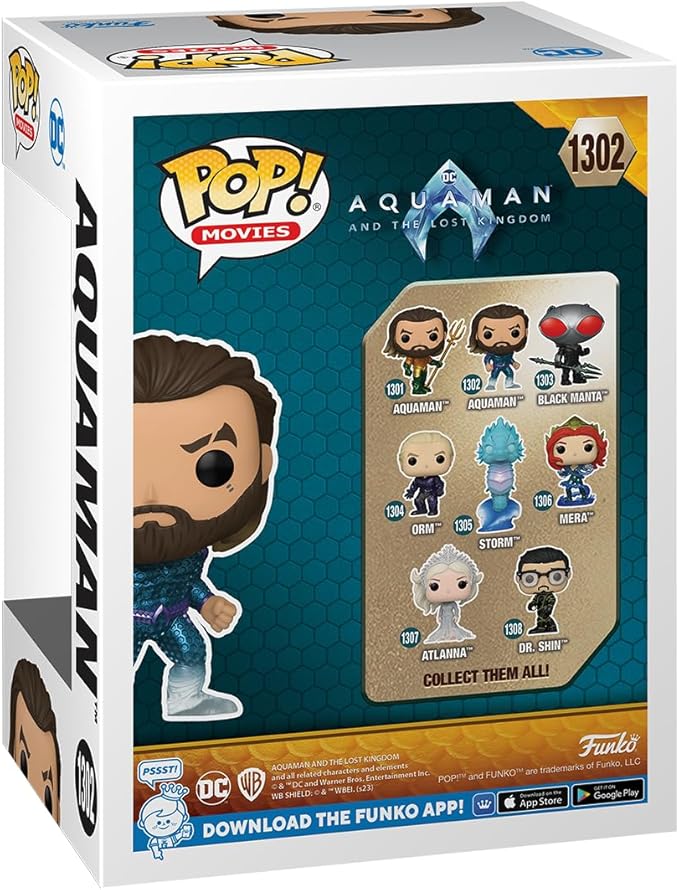 Funko POP! Movies: DC - Aquaman - Collectable Vinyl Figure - Gift Idea - Official Merchandise - for Kids & Adults - Movies Fans - Model Figure for Collectors and Display