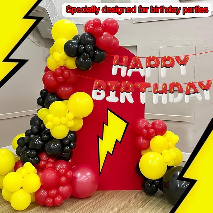 Red White Cartoon Theme Foil Balloons Cartoon Balloons Birthday Party Balloons Decorations Supplies for Kids' Birthday Anniversary Party (Happy Birthday)