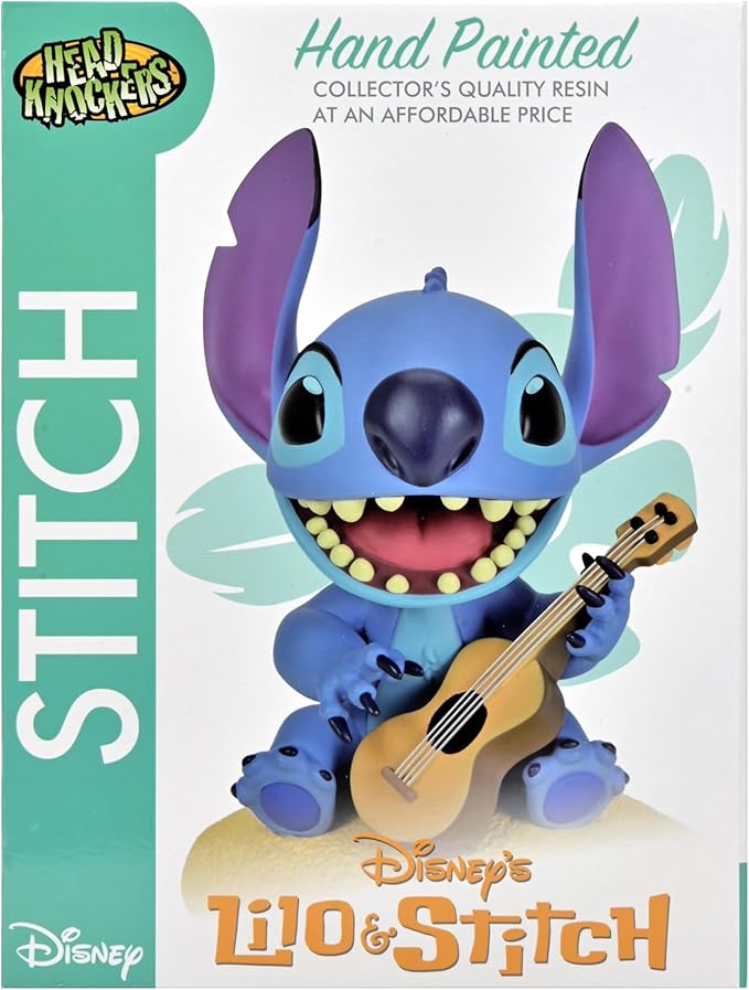 NECA Disney's Lilo & Stitch 6.5" Stitch with Ukulele Head Knocker Bobblehead
