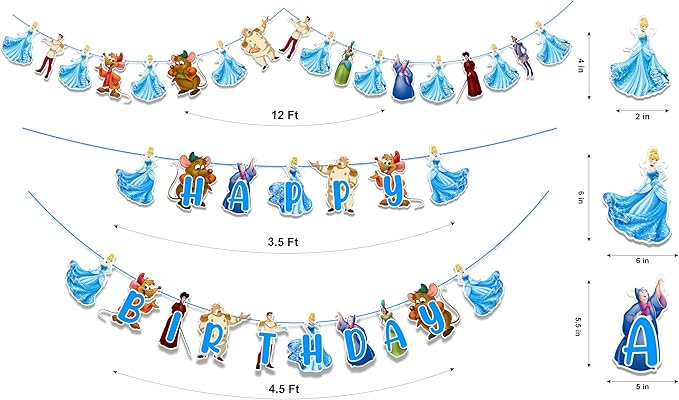 Seyal® Cnderela Theme Birthday Party Supplies