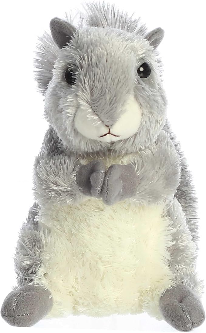 Aurora® Adorable Mini Flopsie™ Nutty™ Stuffed Animal - Mini Companions Ready for Playful Adventures - for Kids All Ages, Toddlers, Adults, and Families - Gray 6 Inches