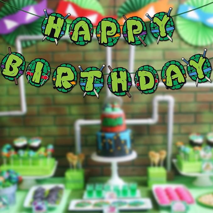 Superhero Happy Birthday Decorations Green American Comics Birthday Party Banner 1st Birthday Party Supplies Favors