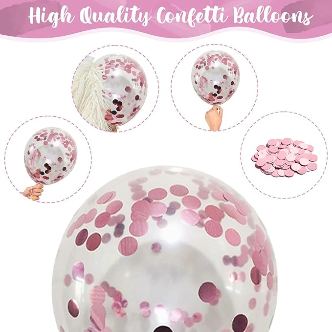 Pink and Blue Balloons Set, 35 Pack Pastel Pale Blue Pink Confetti Latex Balloons, 12 Inch Light Blue Pink Balloon Kit for Boy or Girl Gender Reveal Party Birthday Baby Bridal Shower Party Decorations