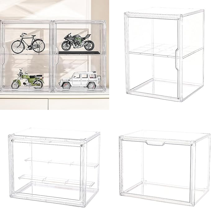 Display Case for Collectible Action Figures And Toy Large Storage Organizers Box With PET Easy Assembly