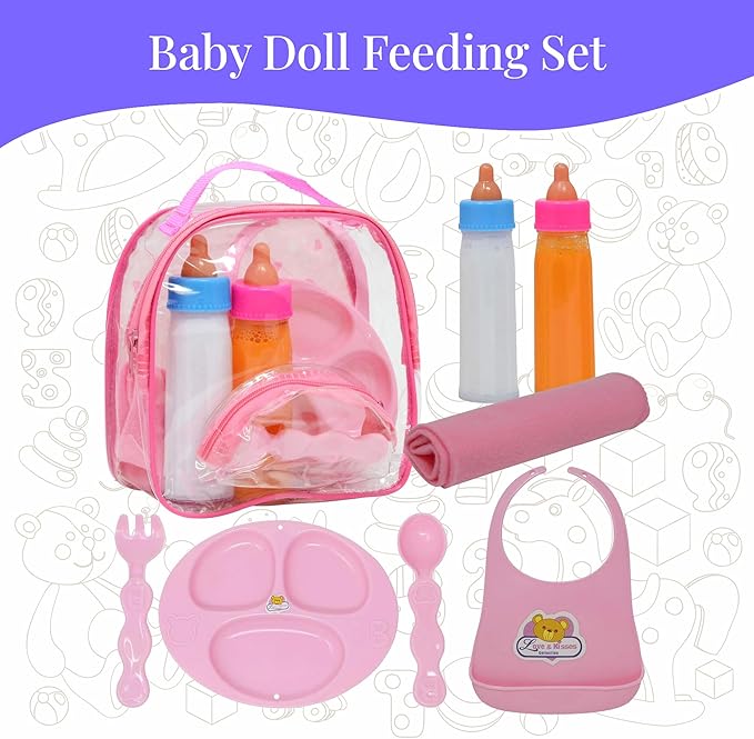 The New York Doll Collection Baby Doll Accessories, Doll Magic Bottles & Doll Feeding Set