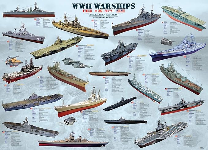 World War II Warships Puzzle, 500-Piece