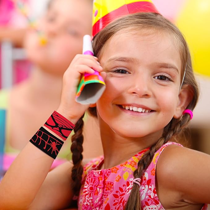24Pcs Birthday Party Supplies Favors,Slap Wristband Set,Best for Fill Up the Goodie Bags