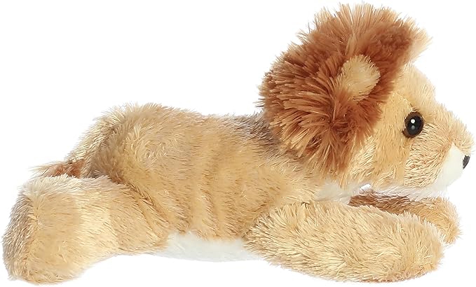Aurora® Adorable Mini Flopsie™ Lionel™ Stuffed Animal - Mini Companions Ready for Playful Adventures - for Kids All Ages, Toddlers, Adults, and Families - Brown 8 Inches