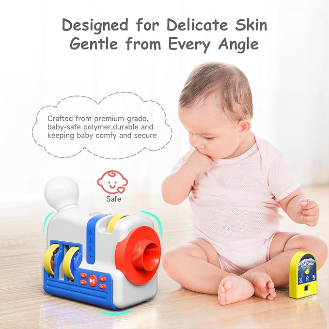 Toddler Storytelling Machine with Projector - Screen-Free Audio Player Toy for Kids - Bedtime Story Projector Set with 32 Books, Night Light & Sleep Sounds - Birthday Gift for 3-6 Year Olds