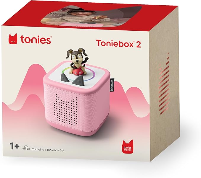 Toniebox 2 Audio Player Starter Set for Kids 1+ with Playtime Puppy - Cloud Pink