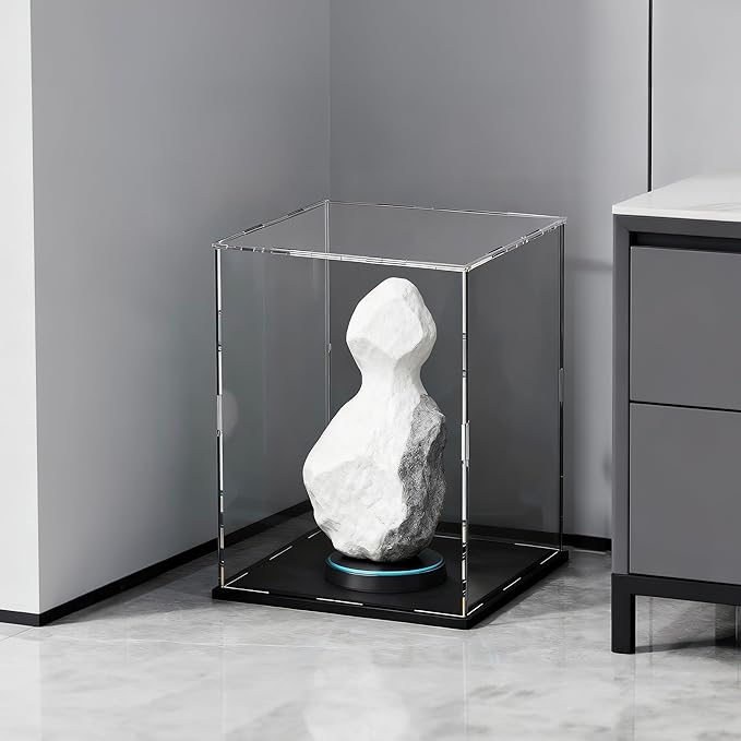 Acrylic Display Case for Collectibles and Toys, Versatile Clear Acrylic Display Box with Black Base for Showcase and Displaying, 13x13x16-inch