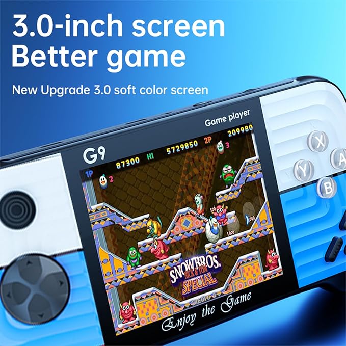Retro Mini Video Games Portable Handheld Game，Handheld Game Console with Classical FC Games 3.0" Color Screen，Birthday for Boys Girls and Adults (Blue)
