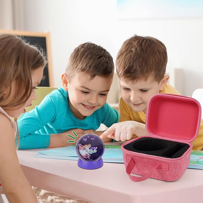 YouKnow Travel Case for Bitzee Hamster Ball Interactive Toy - Shockproof Storage with Custom Foam Insert & Carry Handle, Fits Electronic Pet Toy + Dock (Only Case) (Pink)
