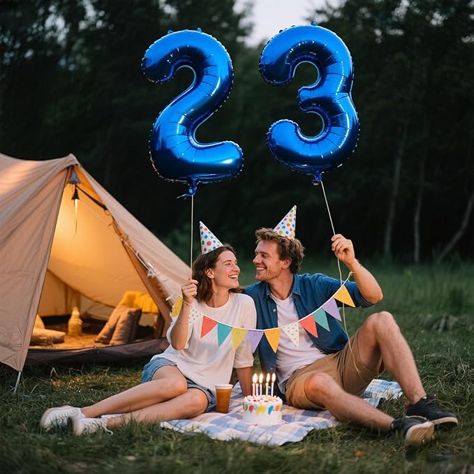 40 Inch Navy blue Number 23 Digital Balloon,Jumbo Mylar Foil Helium Balloon for 23 Balloons for Birthday Party,Wedding Anniversary Party Decorations
