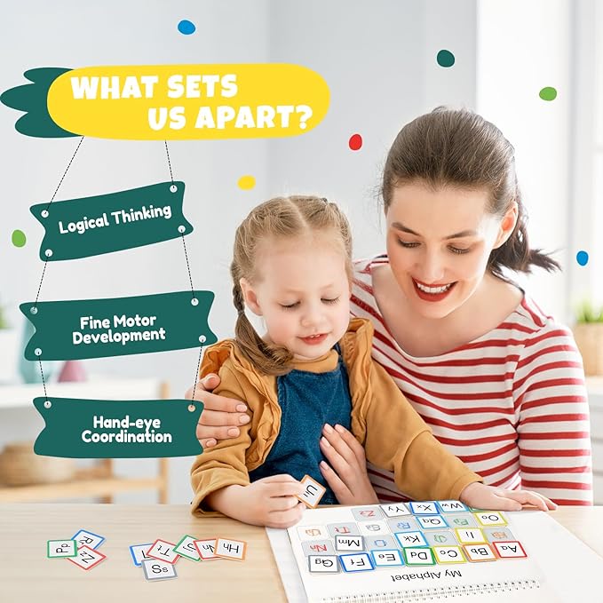 Busy Book for Toddlers, Montessori Toys for 3 4 5 6 Years Old, Autism Sensory Educational Toys, Toddler Preschool Learning Activity Binder and Early Books - for Boys & Girls Develops Fine Motor Skills
