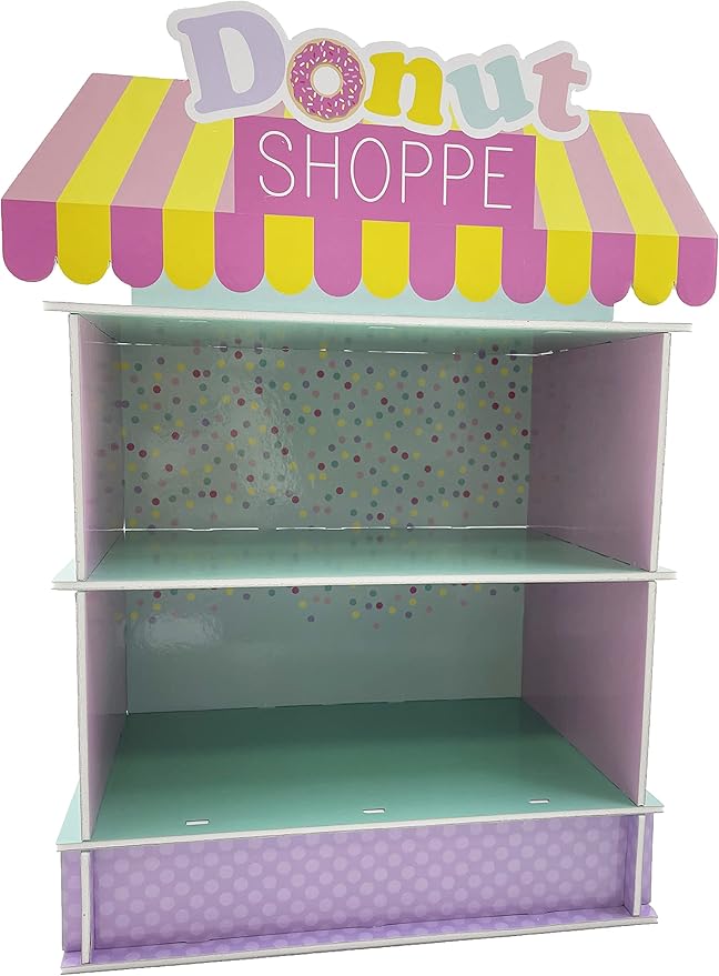2 Tier Donut Stand for Donut Birthday Party Supplies & Decorations, Cupcake Stand Dessert Table Centerpiece Decor by 4E's Novelty
