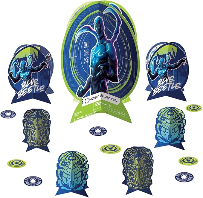 Table Centerpiece Kit (27 Pc Set) - High-Quality & Sturdy, Perfect Party Essential For Themed Parties & Events, Blue Beetle