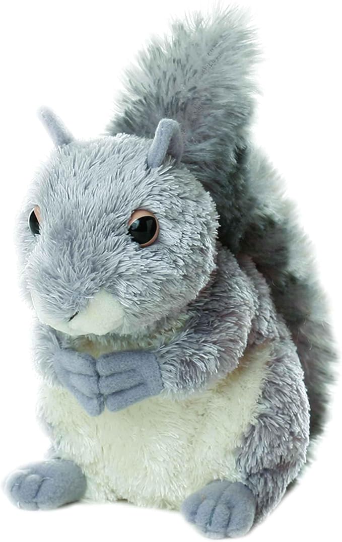 Aurora® Adorable Mini Flopsie™ Nutty™ Stuffed Animal - Mini Companions Ready for Playful Adventures - for Kids All Ages, Toddlers, Adults, and Families - Gray 6 Inches