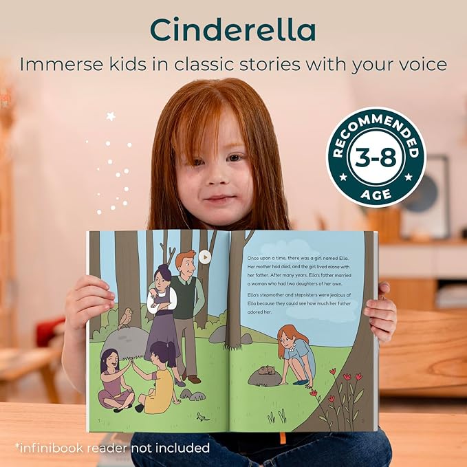 Cali's Books Cinderella infinibooklet - infinibook Interactive Storybook for Kids, Learning Book for Toddlers