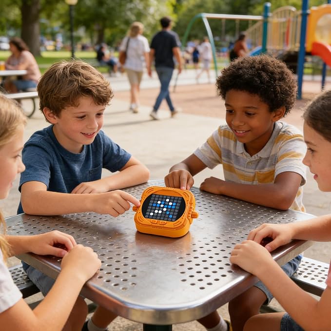 Electronic Board Game,AI Handheld Toy - Five in a Row Brain Teaser Board Game - for Kids Adults Road Trip Camping Party Travel