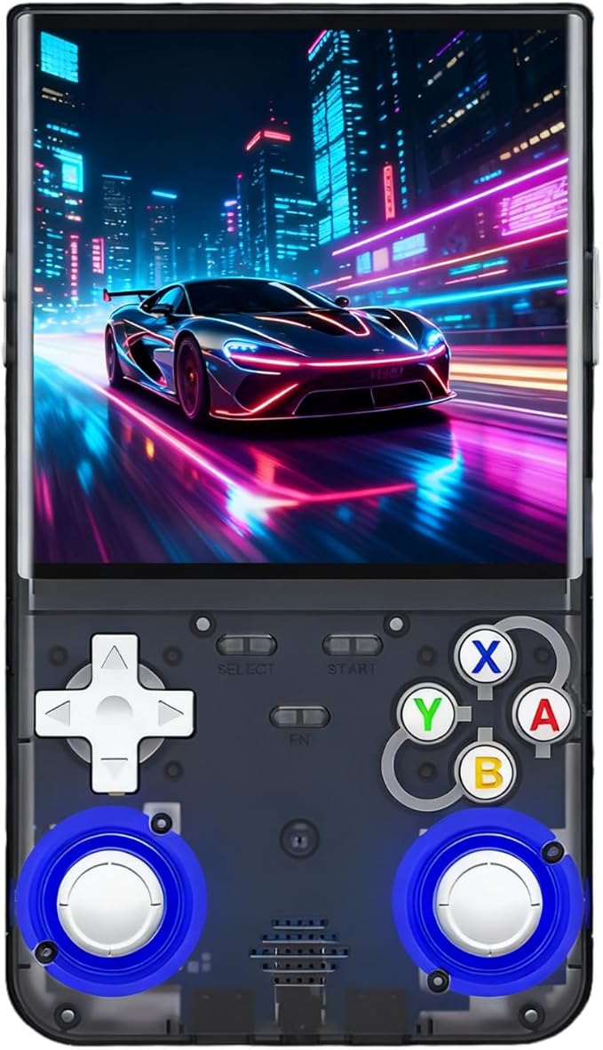 R36 Ultra Retro Handheld Game Console, 4.0-Inch 720x720 IPS HD Display, Preloaded 20000+ Games, Linux Open Source WiFi, Dual Joystick Portable Travel Gift for Kids & Adults (Black)
