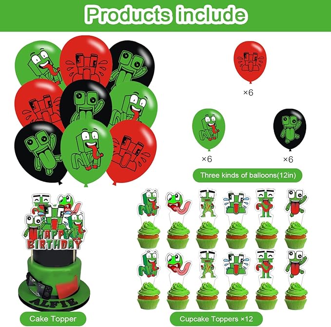 Unspeak-able Party Decorations,Birthday Party Supplies For Unspeak-able Party Supplies Includes Banner - Cake Topper - 12 Cupcake Toppers - 18 Balloons