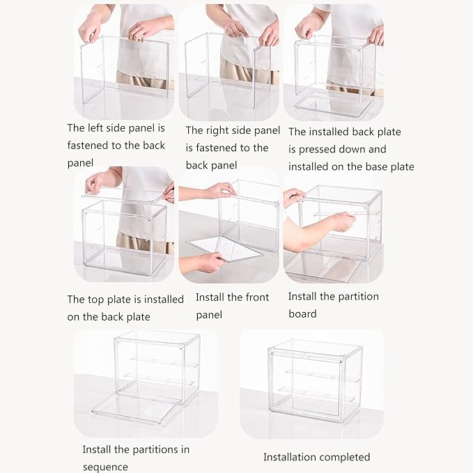 Display Case for Collectible Action Figures And Toy Large Storage Organizers Box With PET Easy Assembly