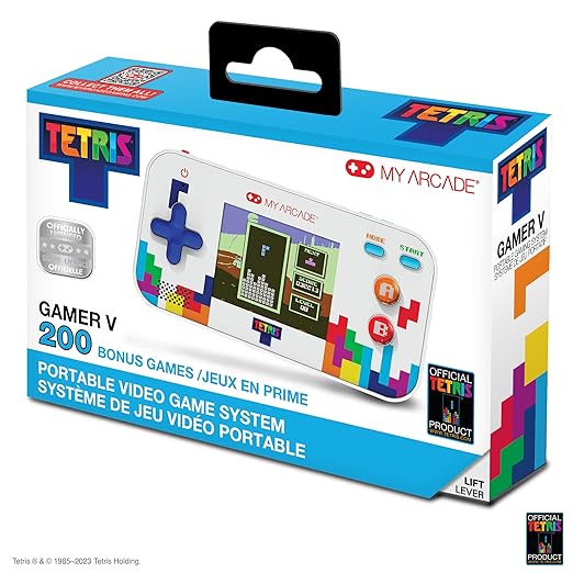 My Arcade Tetris Gamer V: Tetris Game preloaded with 200 Bonus Games, Arcade Classics, 2.5 Inch Screen