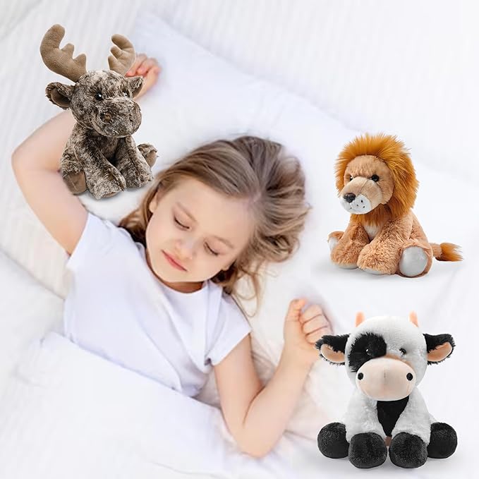 Lion Stuffed Animal Toys, 8.5 Inch Soft and Cuddly Lion Plush Animals Toy, Cute and Realistic Animals Gifts for Boys and Girls Toy for Toddlers 1-3