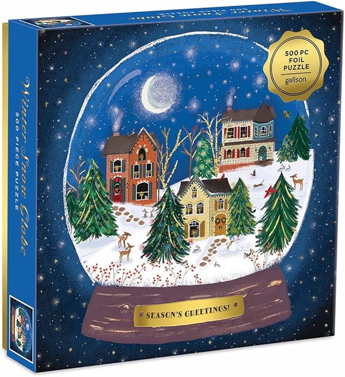 Galison Winter Snow Globe 500 Piece Puzzle