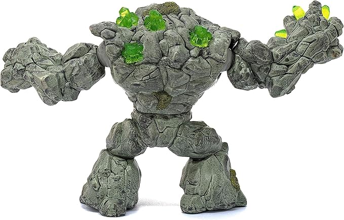 Schleich Eldrador Creatures - 8" Stone Monster Toy with Crystal Set - Cool Movable Monster Action Figure for Boys and Girls - Fantasy Giant Rock Beast Figurine - Fun Scary Toys - Kids Ages 7+ | 70141
