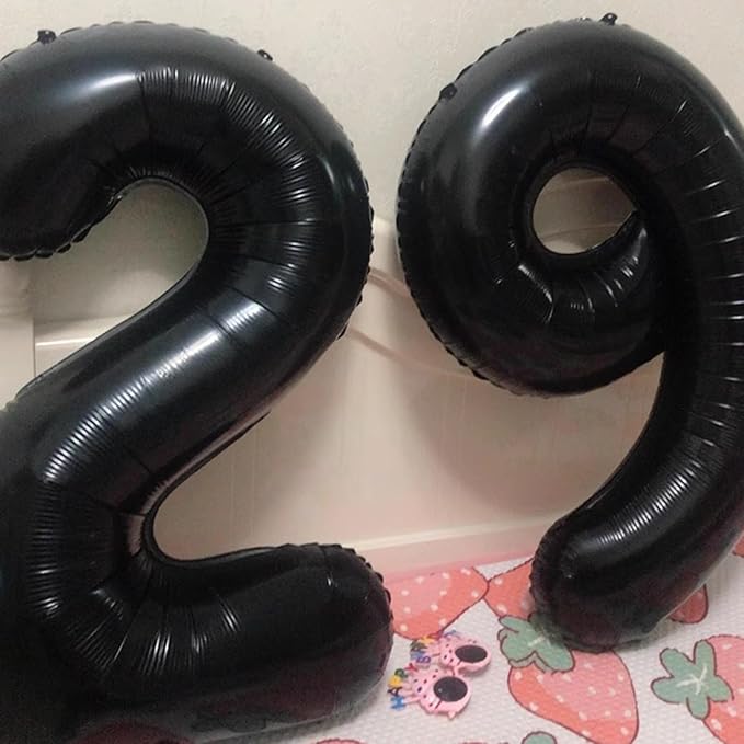 40 Inch Black Number 26 Digital Balloon,Jumbo Mylar Foil Helium Balloon for 26 Balloons for Birthday Party,Wedding Anniversary Party Decorations